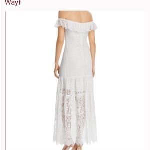 Wayf off the shoulder white lace dress, worn once